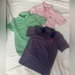 3 Mens Small Golf Shirts EUC